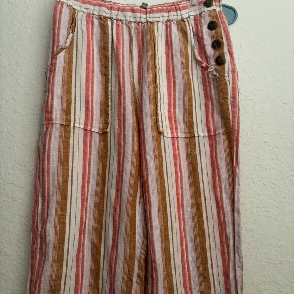 Joie Multicolor Striped Wide Leg Pants size small
